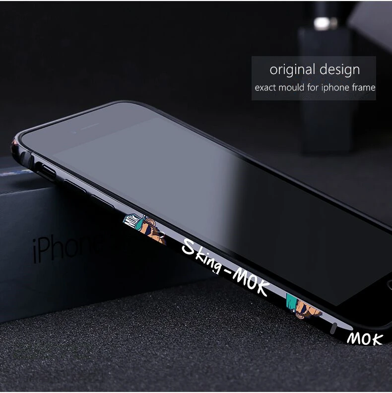 Дизайн металлический бампер для iPhone6/6s/i6plus/i 6s Плюс/i7/7 plus/ i8/i8plus, чехол защитный Coque Capinha