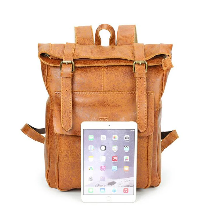 NIUBOA мужские рюкзаки из натуральной кожи ретро мульти Bolsa Mochila для ноутбука