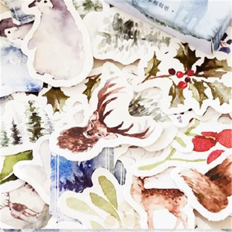 46 шт./1 упаковка лесные наклейки Наклейка для дневника тонких листов Kawai