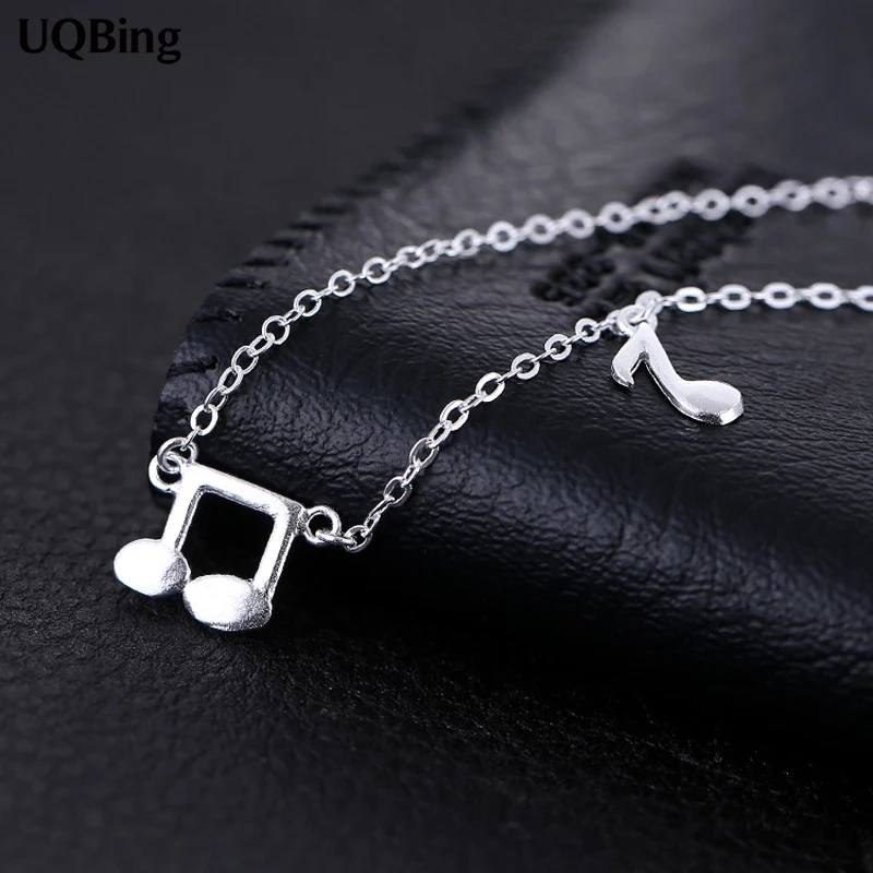 

2016 Drop Shipping 925 Silver Chain Necklaces Note Pendants&Necklaces Jewelry Collar Colar de Plata