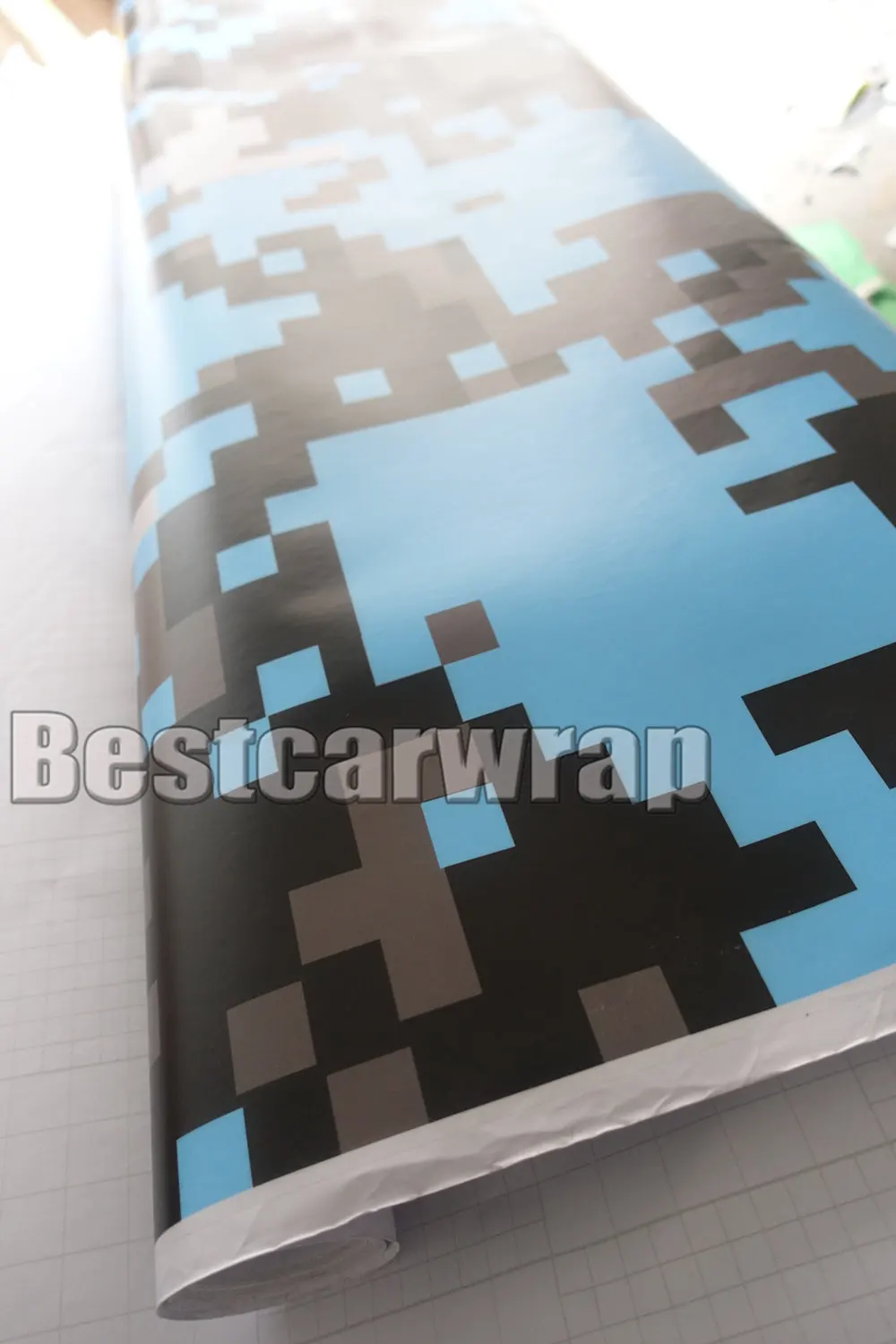 Светло голубой цифровой камуфляж винил Обёрточная бумага автомобиля пленка с