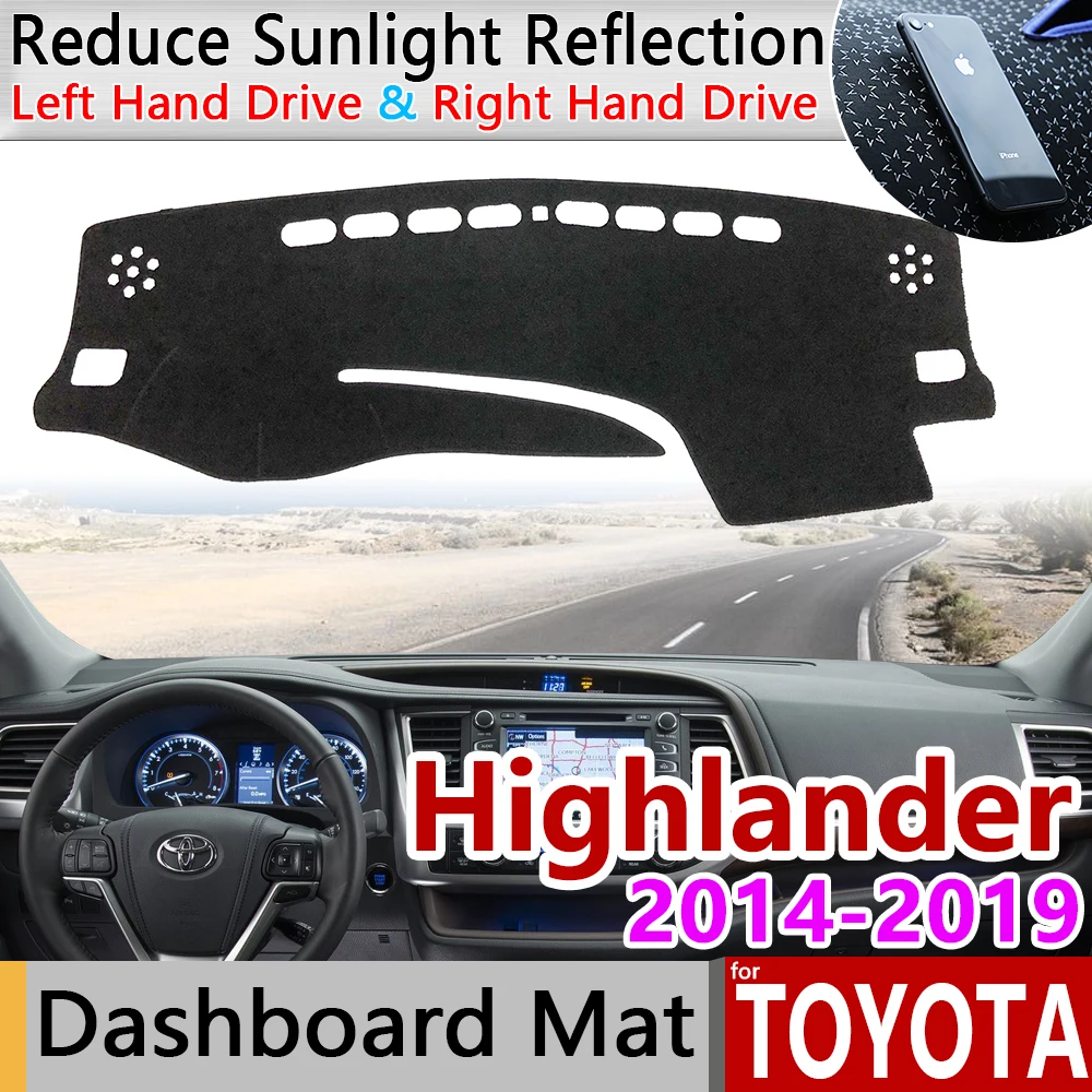 Для Toyota Highlander XU50 Kluger 2014 ~ 2019 Противоскользящий коврик на приборную панель Зонт