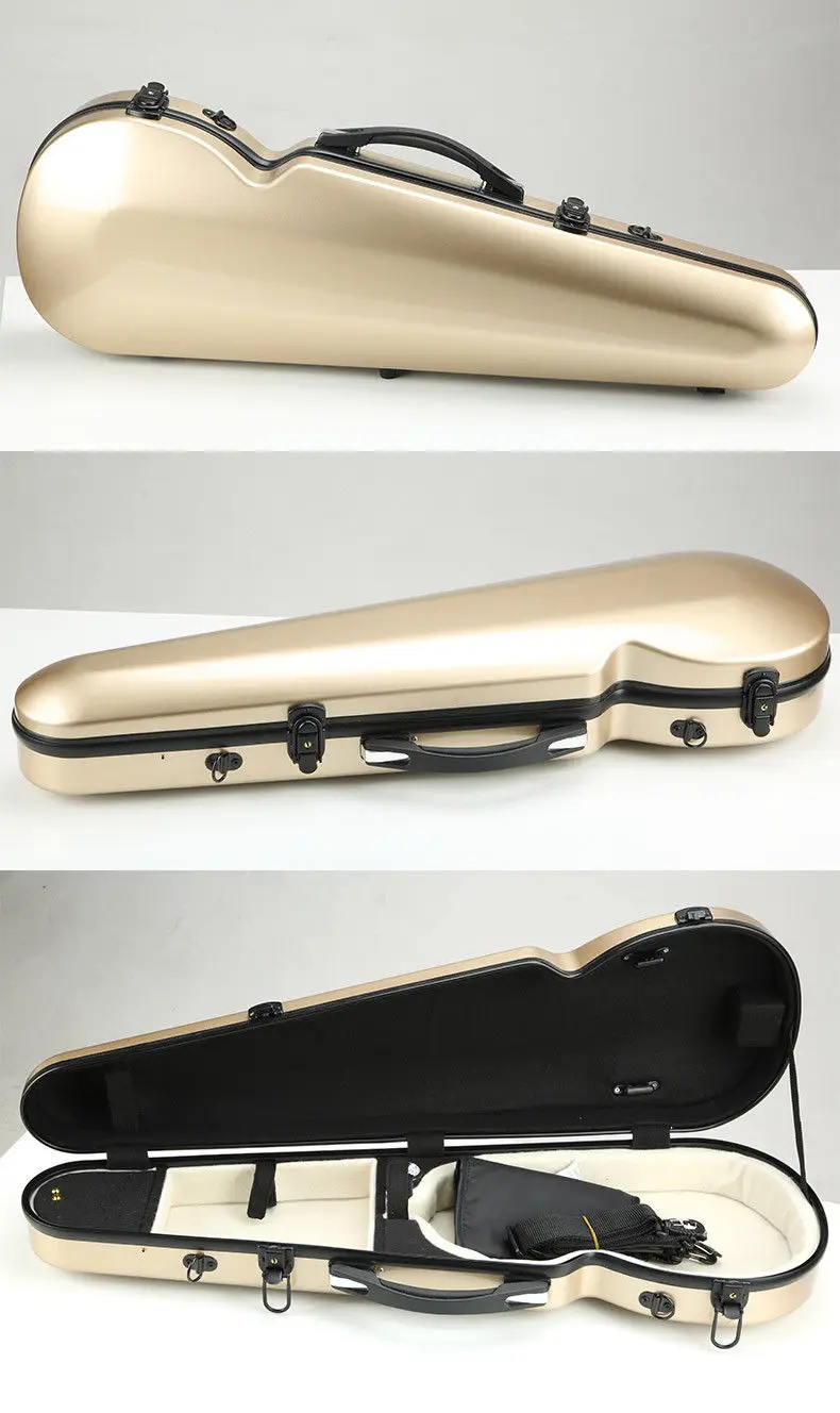 

Violin Case 4 4 High Strength Composite Material Light 1.9kg ,champaign gold