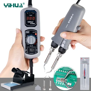 YIHUA 938D Electrical Soldering Iron Kit Rework Welding Tool Adjustable Temperature Tweezers Soldering Irons Station Heater Tips