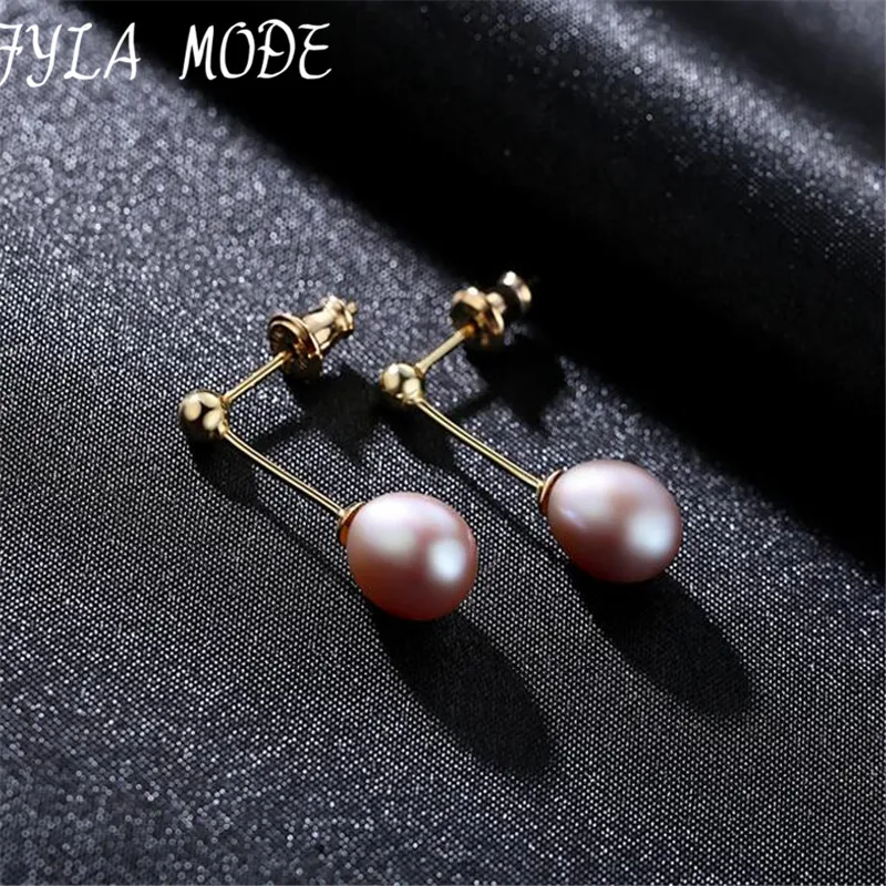 Fyla Mode пресноводные серьги с жемчугом Свадебные 925 Серебряные жемчужные гвоздики