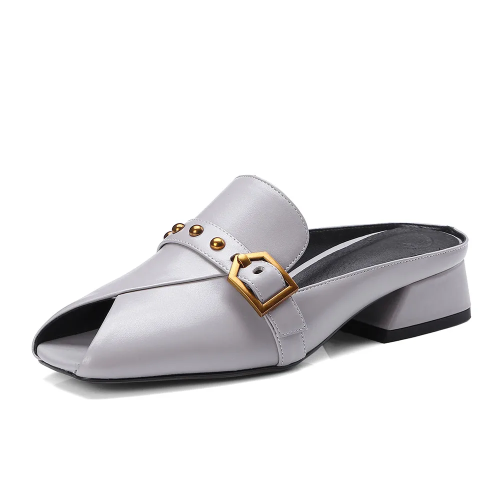LEEPO/тапочки женская летняя Роскошная модная обувь на низком каблуке женские
