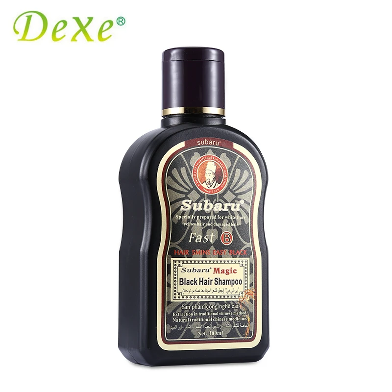 Dexe бренд 5 минут Colorant и лечение шампунь для темных волос китайской травяной
