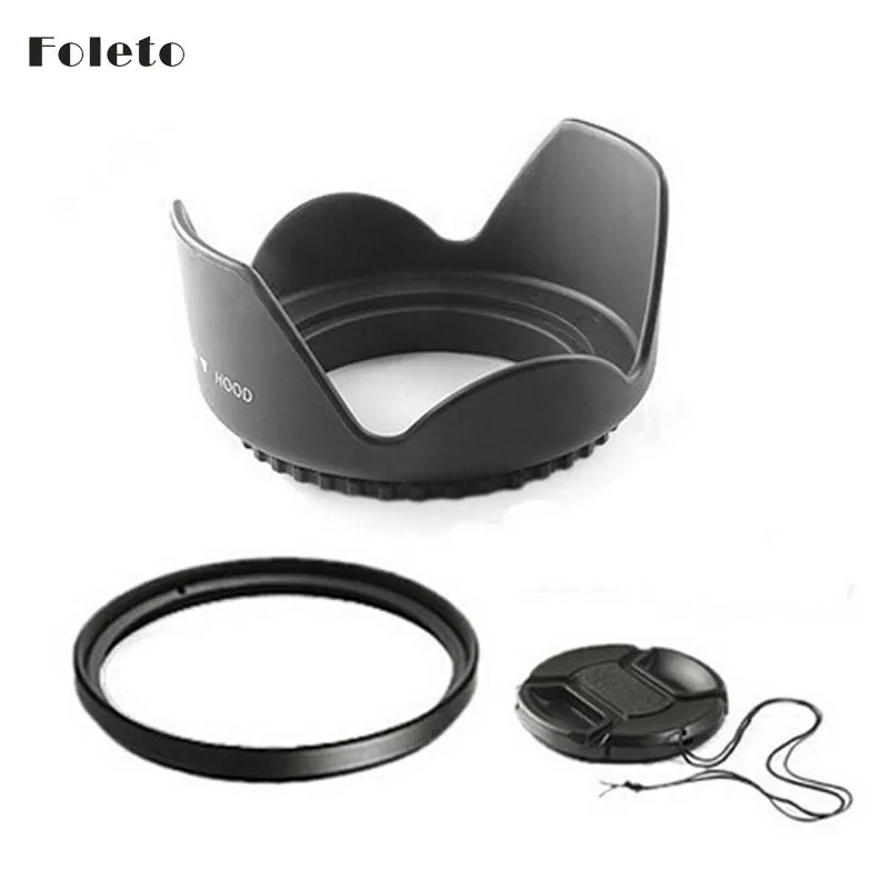 

58mm 58 mm Flower Lens Hood +UV Filter +Lens Cap for Canon EOS 400D 550D 500D 600D 1100D Nikon D80 D50 D7000 D3100 DS DSLR