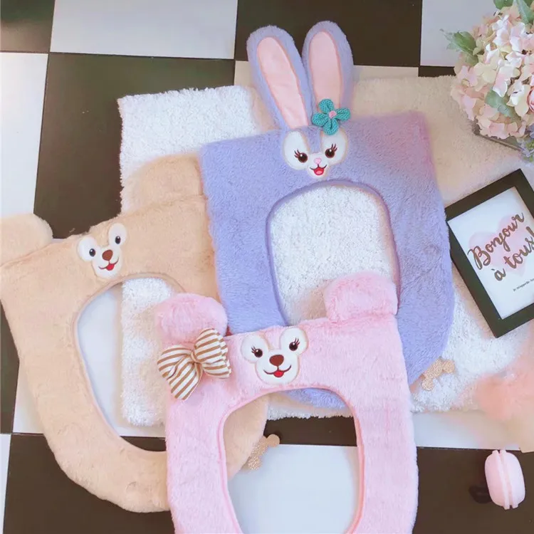 Милые аниме новые Duffy Bear Friends Stellalou Rabbit ShellieMay плюшевые подушки для унитаза 37 см * 43 |
