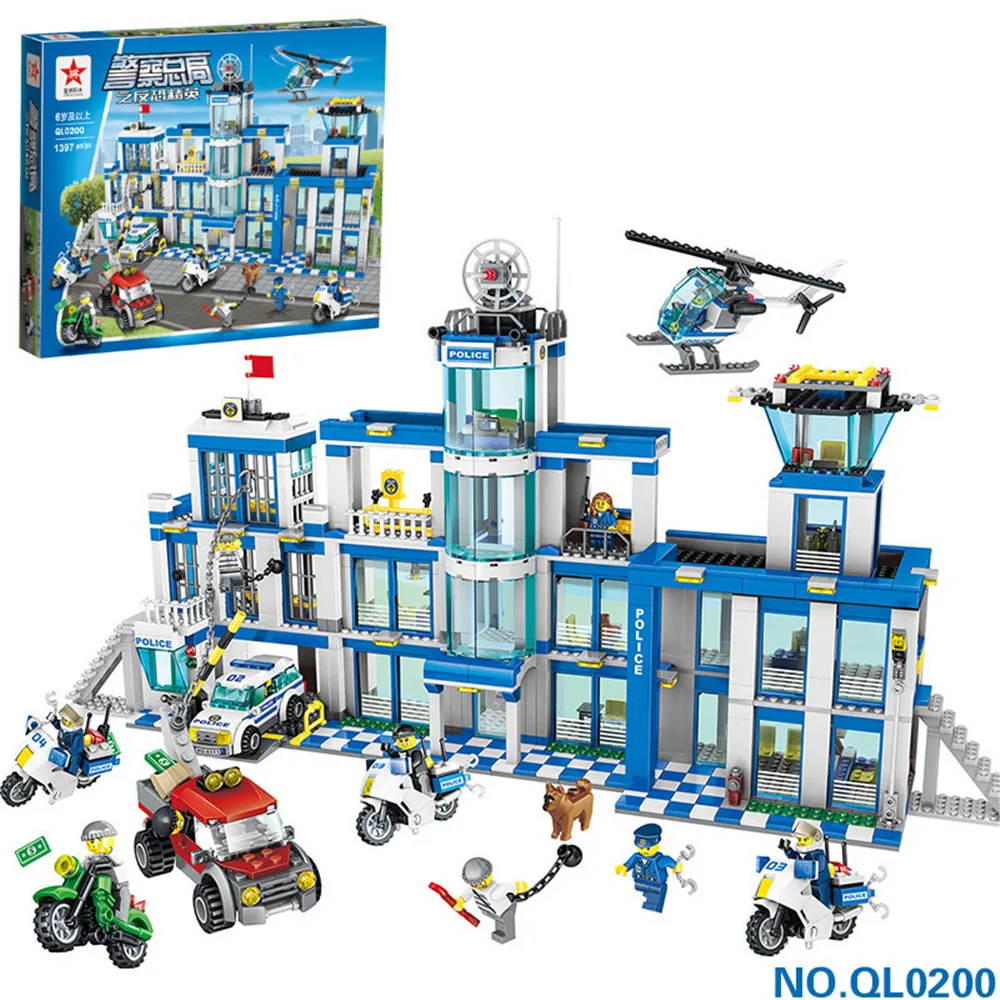 Legoed Развивающие игрушки для детей полицейский участок образовательные