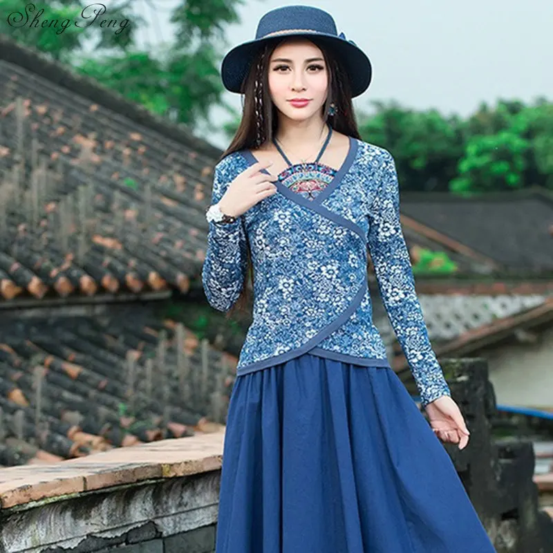 Женский Традиционный китайский топ в стиле ретро Tang короткая блузка китайском