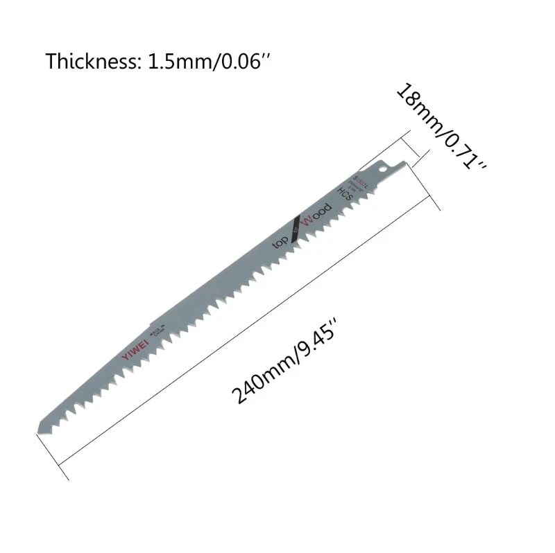 

5 Pcs 240mm High Carbon Steel Reciprocating Saw Blades Sabre For Wood
