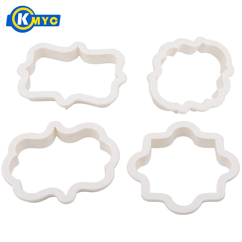 KMYC 4 шт Пластик диалоговое окно формочки для печенья бисквита Плесень Sugarcraft DIY