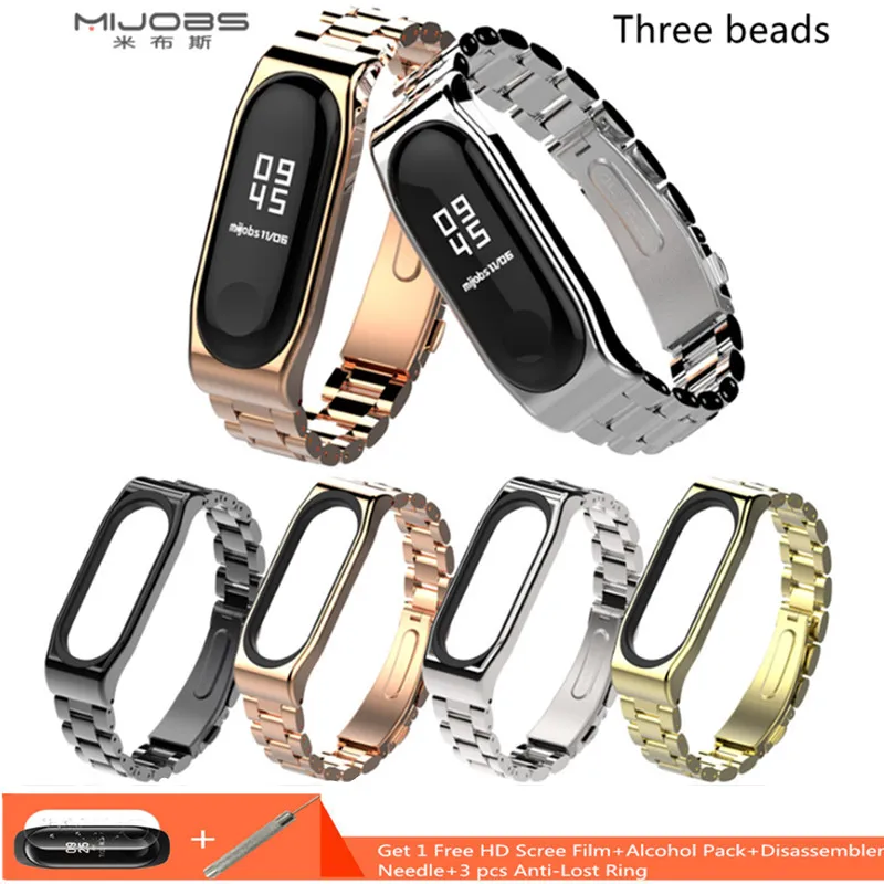 Металлический браслет Mijobs Mi Band 3 аксессуары для Xiaomi mi 3|Смарт-браслеты| |