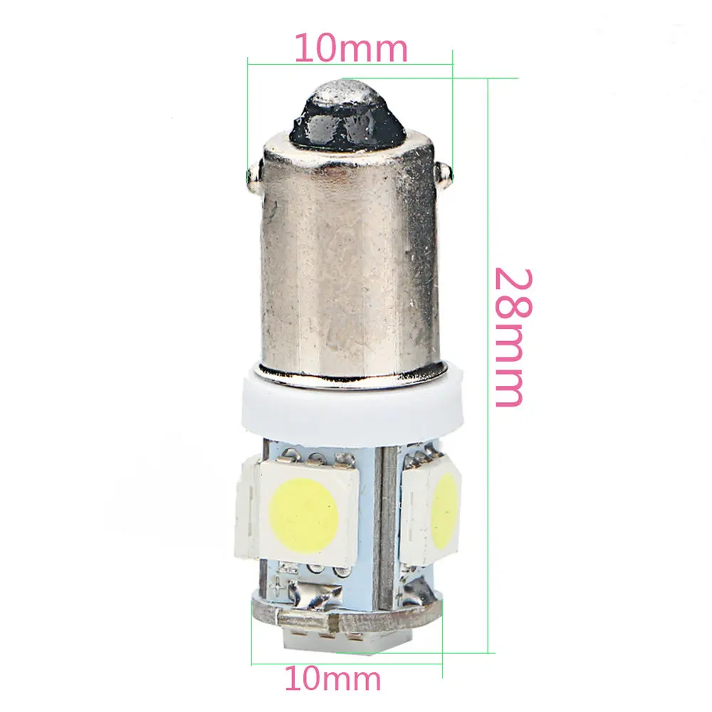 100 шт. автомобисветильник светодиодные лампы BA9S 5050 5 SMD DC 12 В|led light interior|ba9s 5interior car