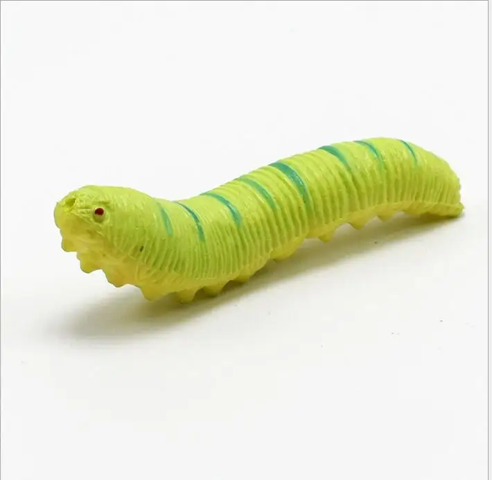 2018 Новый 12 шт./лот Роман творчества 7 см Моделирование caterpillar пластиковые