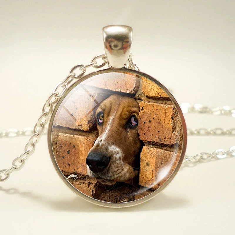 Ювелирные изделия для влюбленных собак подвеска в виде собаки Круглое