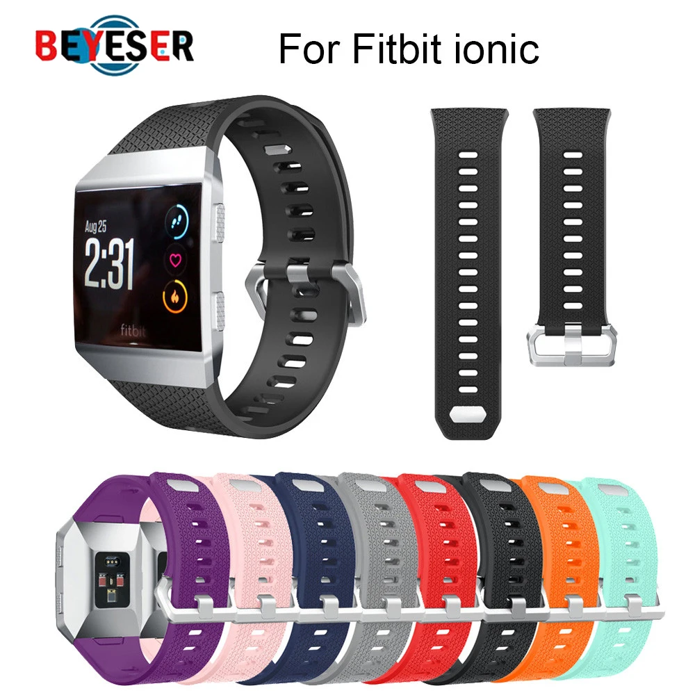 

Soft Silicone Replacement Watchband for Fitbit ionic band Small Large Size Smartwatch Accessories Bracelet Strap Sport Wristband