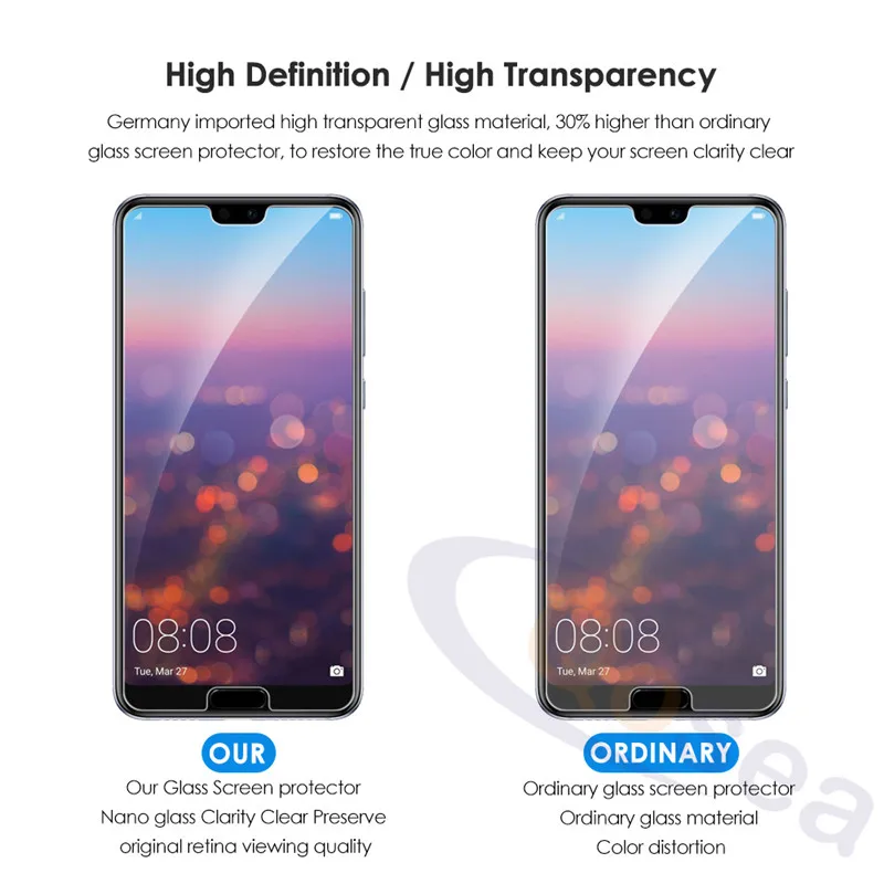 Qosea для huawei P20 Pro защита экрана ультратонкий прозрачный 9 H 2.5D Взрывозащищенная