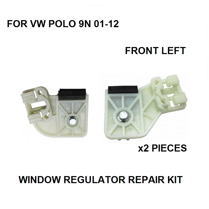 x2 PIECES FOR VW POLO 9N WINDOW REGULATOR REPAIR CLIP FRONT LEFT 2001-2012 NEW