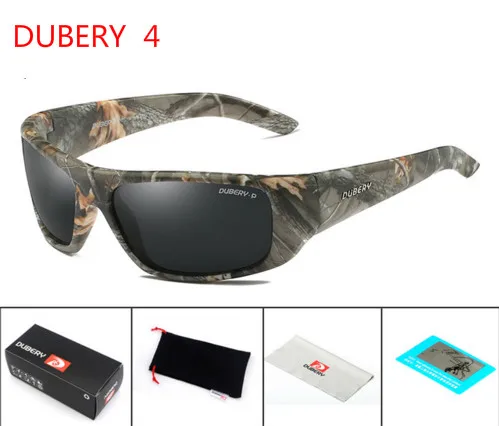 4There is a box DUBERY, поляризационные, для ночного видения, камуфляжные солнцезащитные очки, мужские, камуфляжные, солнцезащитные очки для мужчин, фирменный дизайн, Oculos Gafas De Sol - Цвет линз: 4There is a box