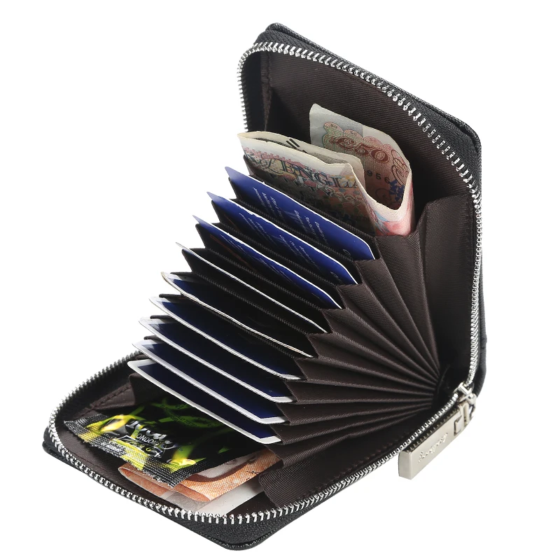 

Mens Casual Wallets Leather Short Foldable Wallet Purse Credit Cards Holder Zipper Pocket Thin Purse For Male Coin Purse