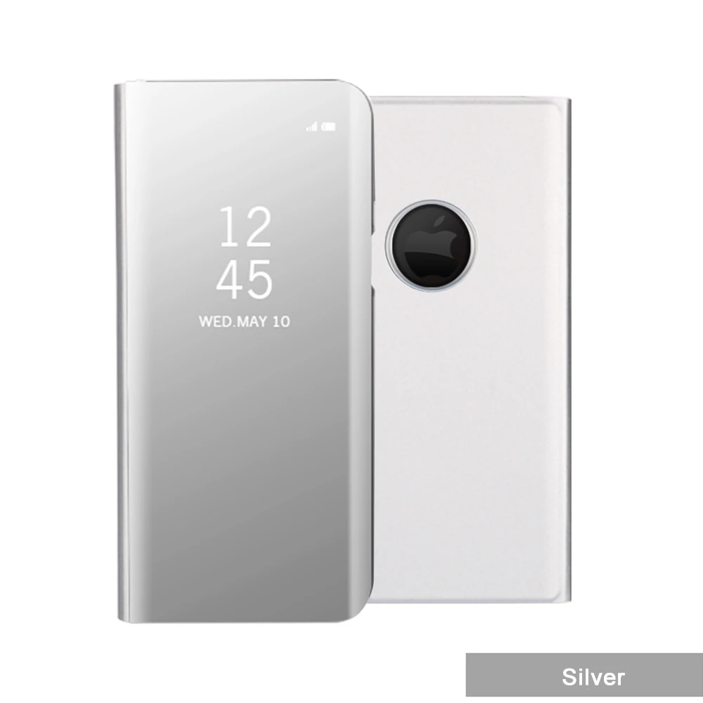 Silver CASPTM смарт-чехол для iPhone XR XS Max гальваническое зеркало книга флип-чехол для iPhone X 8 7 6 Plus 6S полная Защита сумка чехол - Цвет: Silver