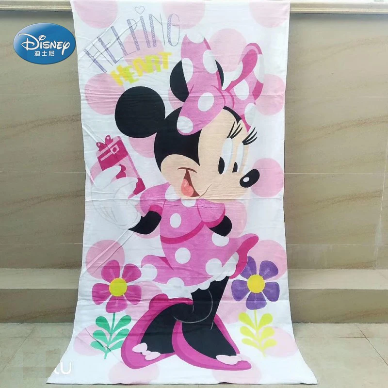 Disney Minnie Mouse супер мягкое и Впитывающее детское банное полотенце мочалка набор