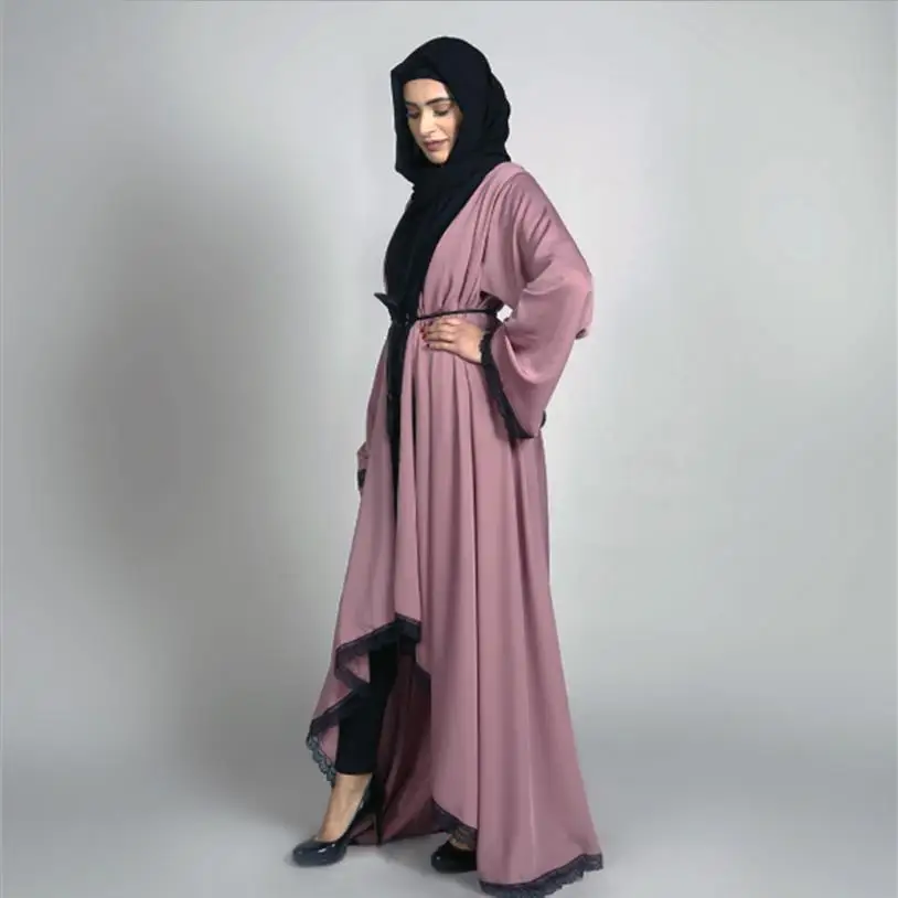 purple pink Мусульманское, для взрослых, alace Robe Musulmane, турецкое, дубайское, модное, большое, свободное, кимоно, мусульманское, абайя, платье, арабское, для поклонения, абайя Wq1083 - Цвет: purple pink