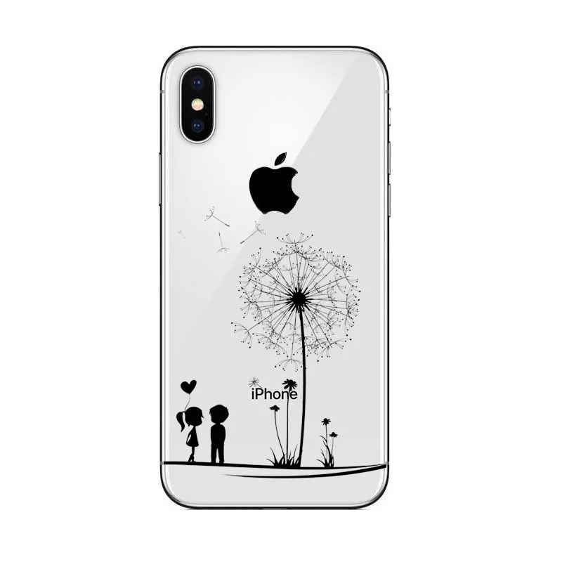 Чехол для iPhone X чехол 5 6 6S 7 8 Plus XS Max XR с милыми животными мягкий из ТПУ