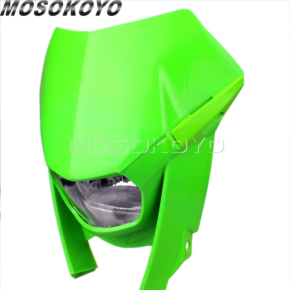 Universal Motorcycle Motocross Offroad Headlight For Kawasaki KX 450 KLX 110 125 150 KLR KDX 250 KXF ZXR ZX Dual Sport Enduro |