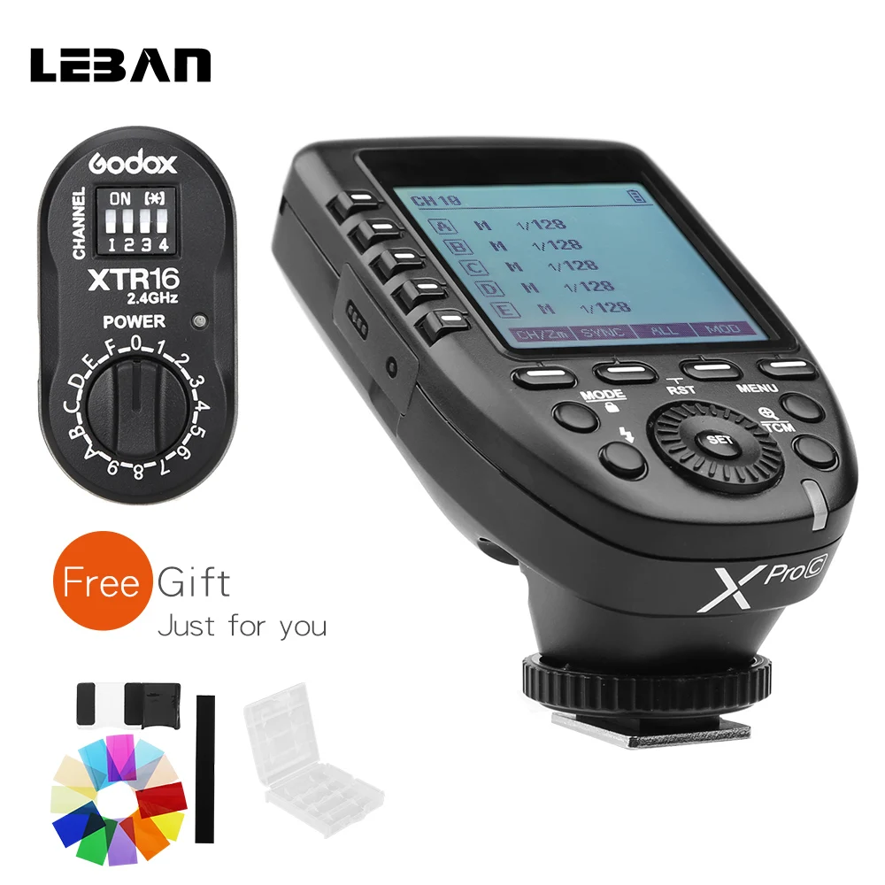 Godox XPro C триггер + XTR 16 приемник вспышка E TTL HSS 2 4G Беспроводная X система для Canon DSLR