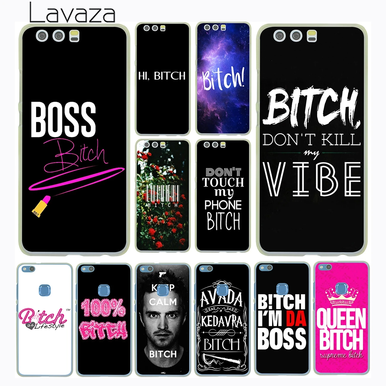Чехол для телефона Lavaza Bitch mode on розовый boos Huawei P30 P20 P10 P9 Plus P8 Lite Mini 2017 2016 2015 P smart Z 2019|6