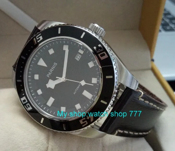 43mm Parnis Sapphire Crystal 21 jewels Automatic Self-Wind Movement Mechanical watches 5Bar Luminous Men's 415o | Наручные часы