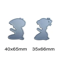 girl and boy baby metal cutting dies for scrapbooking stencils diy album cards decor embossing folder die cutter tools craft