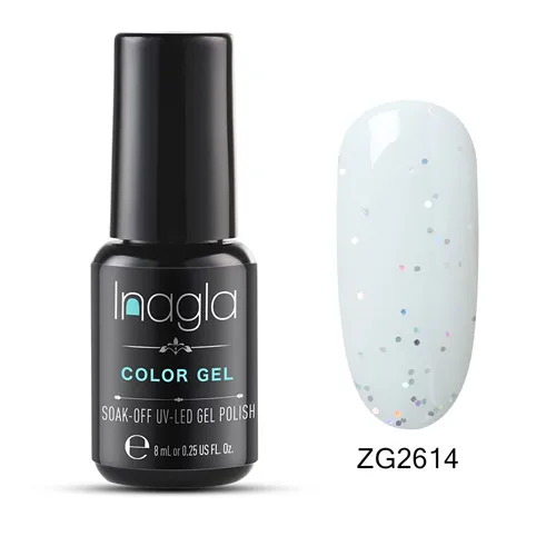 ZG2614 Inagla 8 мл Сияющий Блеск Bling Pearl paint Гель-лак для нейл-арта замачиваемый УФ светодиодный Гель-лак для ногтей маникюрный лак - Цвет: ZG2614