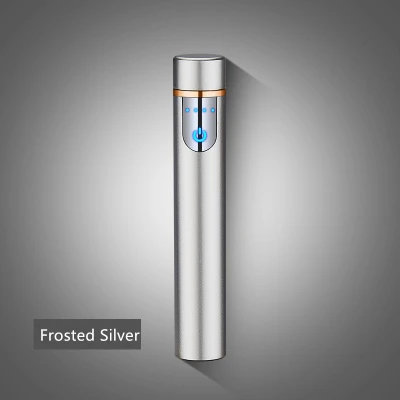 Frosted Silver Мини светодиодный умный сенсорный USB Электрический светильник er сенсорный индукционный сигаретный светильник er светильник плазменный светильник er гаджеты для мужчин - Цвет: Frosted Silver