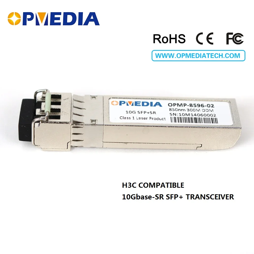 

Equivalent to H3C 10GBASE-SR transceiver,10G 850nm 300m SFP+ optical module with duplex LC connector and DDM function ,MMF