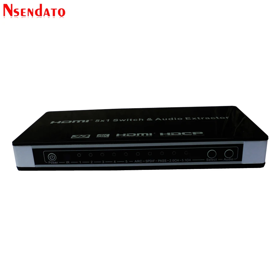 HDMI 5x1 HDMI переключатель и аудио преобразователь 5 в 1 HDMI коммутатор Toslink/SPDIF RCA 4 K 3D 30 Гц HDCP1.4 для DTS xbox DVD tv