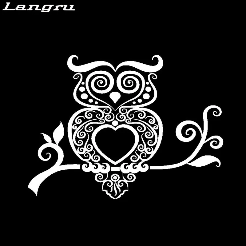 Langru стильный автомобиль Сова на ветке виниловая наклейка Декаль для автомобиля