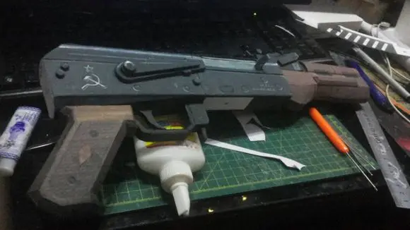 Оригинальная модель 2017 года новый масштабируемый крест огня AK47 3D бумажная
