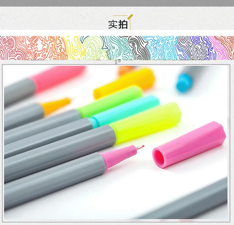 Hethrone 36/60/100 шт. высокое качество 0,4 мм Рисование Раскрашивание марке ручка скраб студент, файнлайнер, Art Tip принадлежности каваи ручки канцелярских принадлежностей