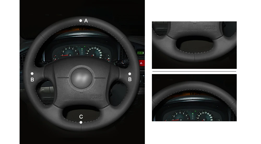 MEWANT черный искусственный кожаный чехол рулевого колеса автомобиля для 2004-2011 hyundai Elantra Old Elantra