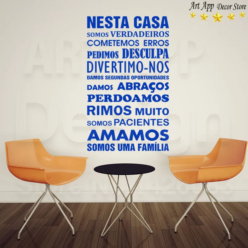 Хорошие наклейки на стены с правилами для дома испанского качества на новом дизайне искусства Виниловые цитаты настенные наклейки, съемные декор для дома.