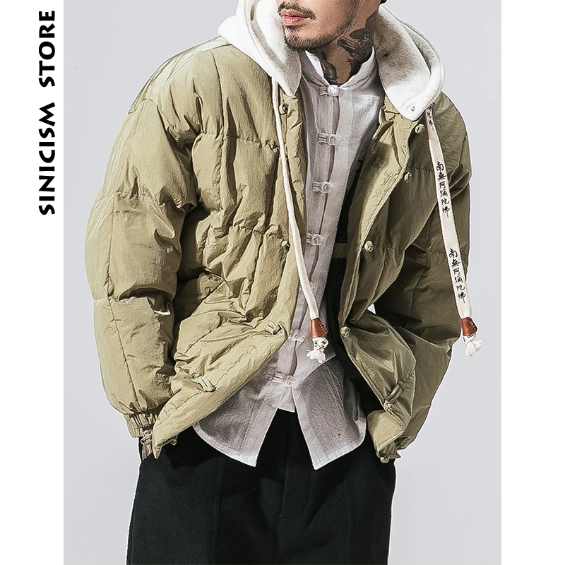 Sinicism Store Мужская зимняя пуховая куртка 2018 цветная с капюшоном пальто черные парки