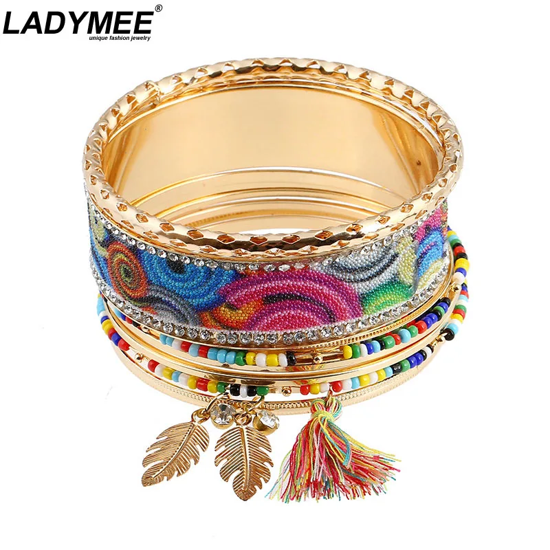 Ladymee браслет Браслеты pulseiras Богемия для Для женщин Мода Роскошный металлический