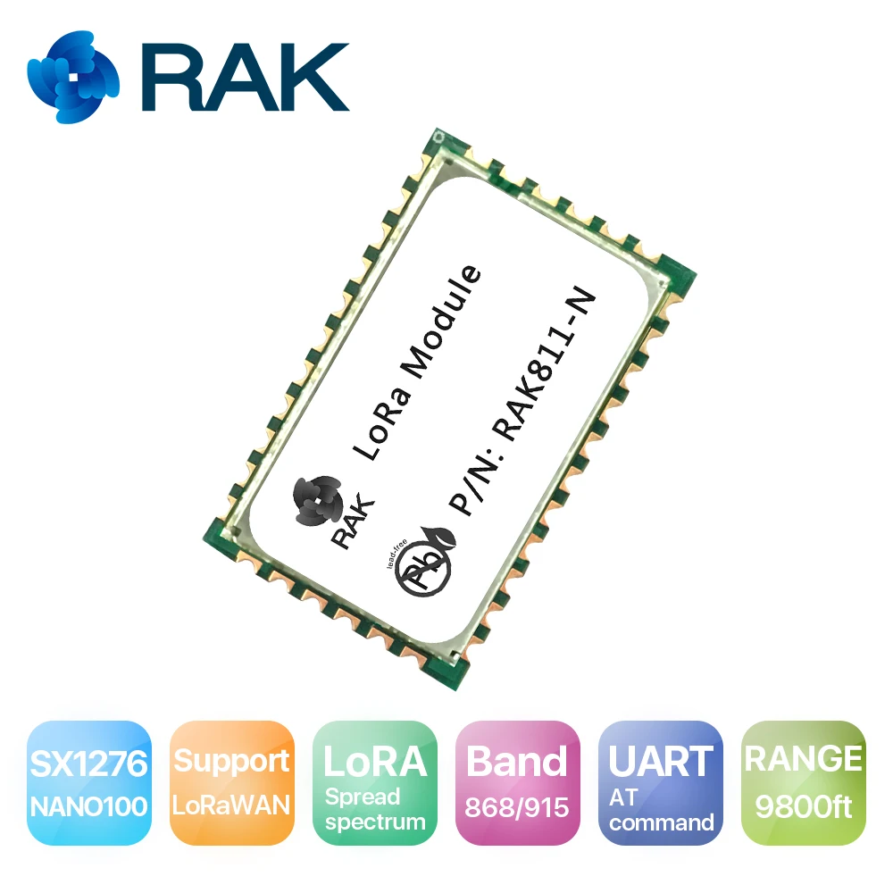 Rak811-n Lora модуль на базе sx1276 и nano100 868/915 мГц Беспроводной широкополосный