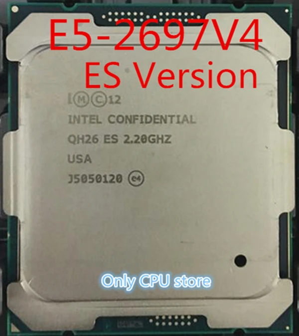 Intel Xeon E5-2697V4 ES версия процессор 18-ядер E5-2697 V4 2,2 ГГц 45 МБ LGA-2011-3 14NM 145W E5 2697V4 Процессор E5 2697 V4