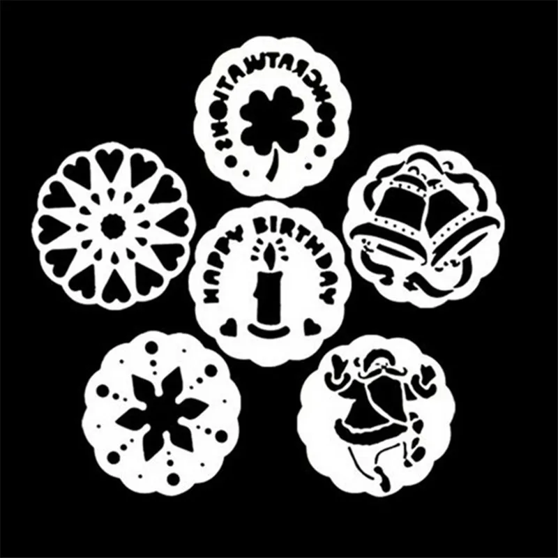 6 шт. большой размер Рождественский колокольчик цветы свеча торт сделай сам