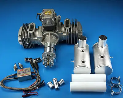 

DLE170cc Twin Gasoline Engine W/Electronic Igniton &Muffler For RC Plane Newest